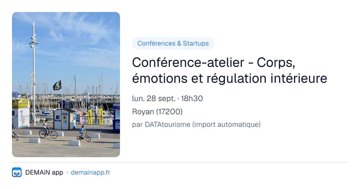 Conférence-atelier - Corps, émotions et régulation intérieure — Royan