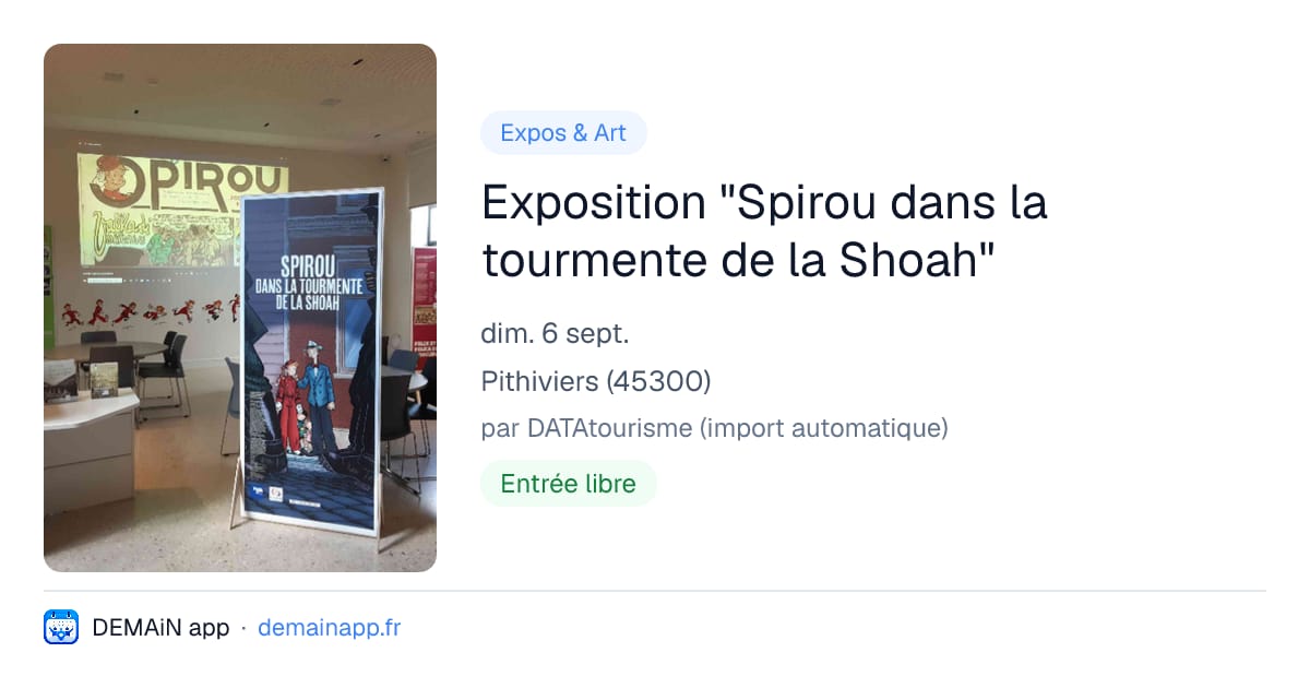 Exposition "Spirou dans la tourmente de la Shoah" — Pithiviers