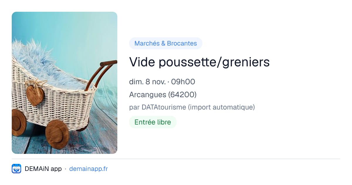 Vide poussette/greniers — Arcangues