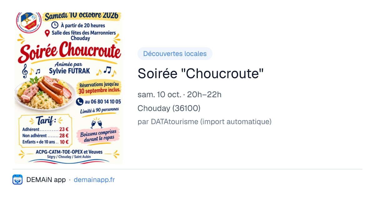 Soirée "Choucroute" — Chouday