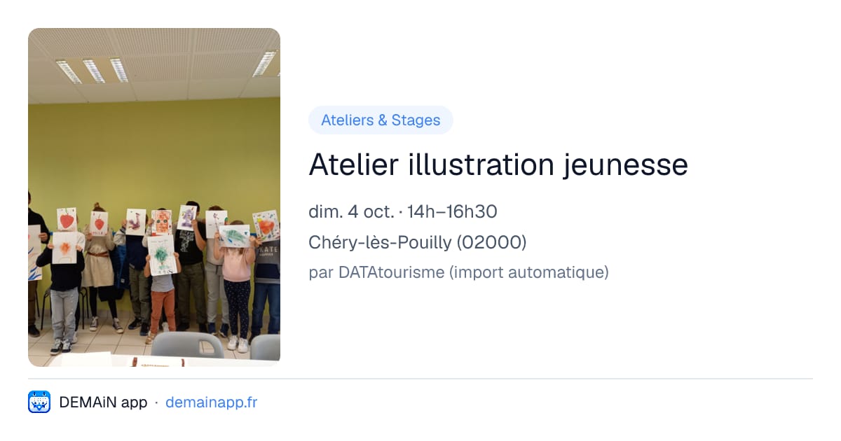 Atelier illustration jeunesse — Chéry-lès-Pouilly