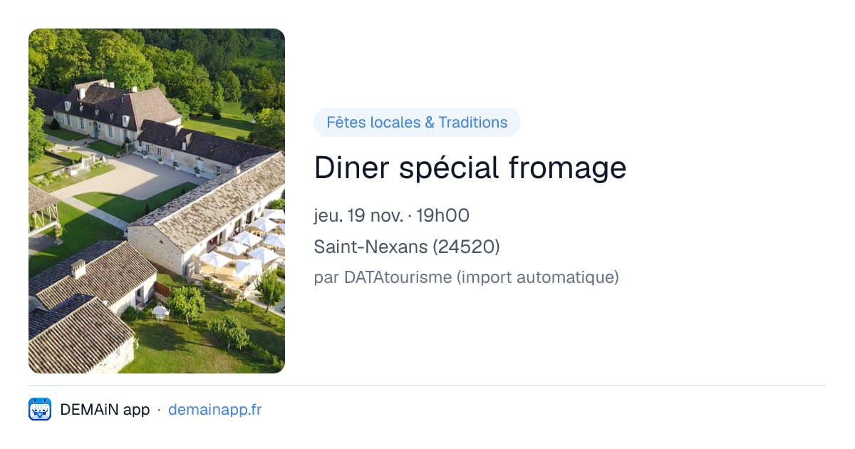 Diner spécial fromage — Saint-Nexans