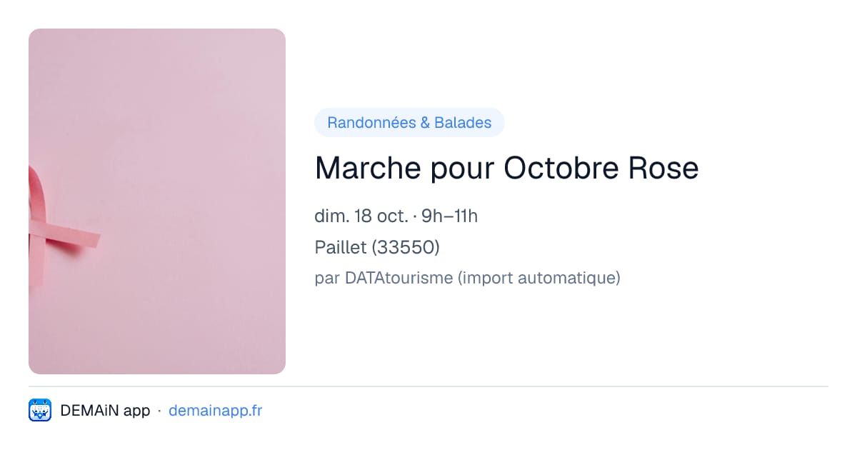 Marche pour Octobre Rose — Paillet
