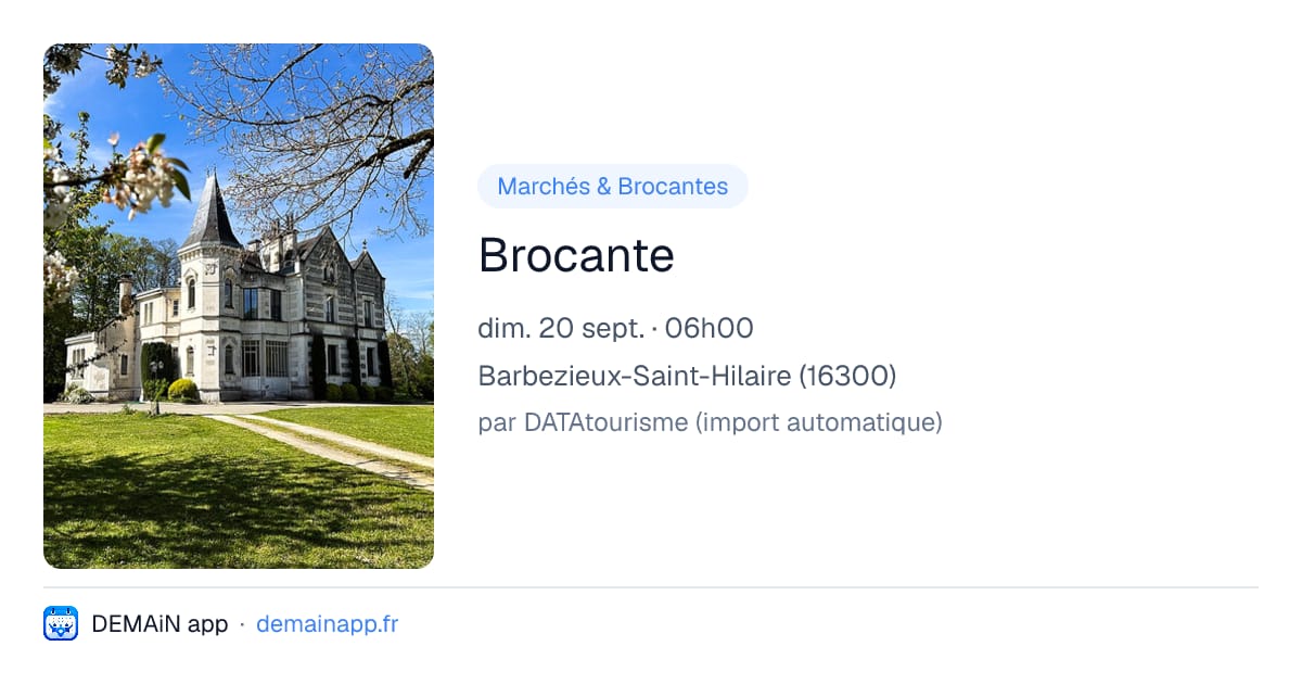 Brocante — Barbezieux-Saint-Hilaire