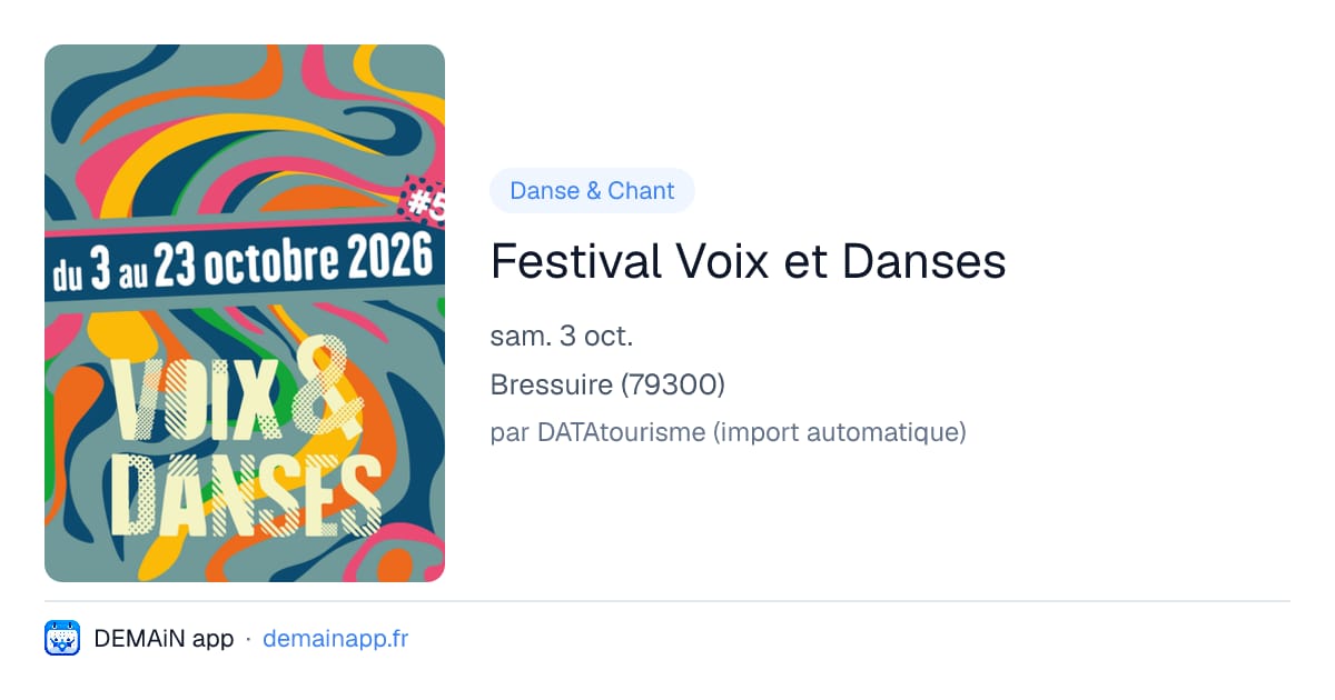 Festival Voix et Danses — Bressuire