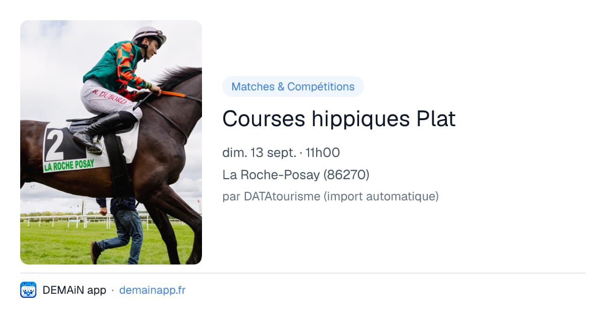 Courses hippiques Plat — La Roche-Posay