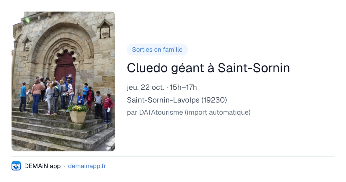 Cluedo géant à Saint-Sornin — Saint-Sornin-Lavolps