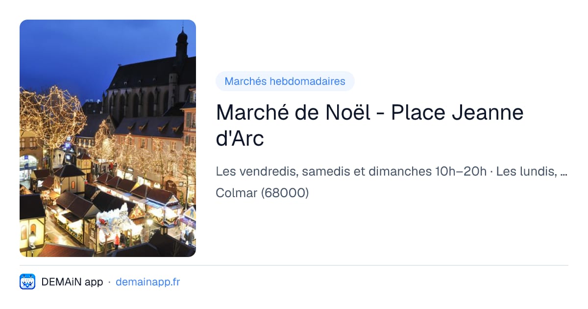 Marché de Noël - Place Jeanne d'Arc — Colmar