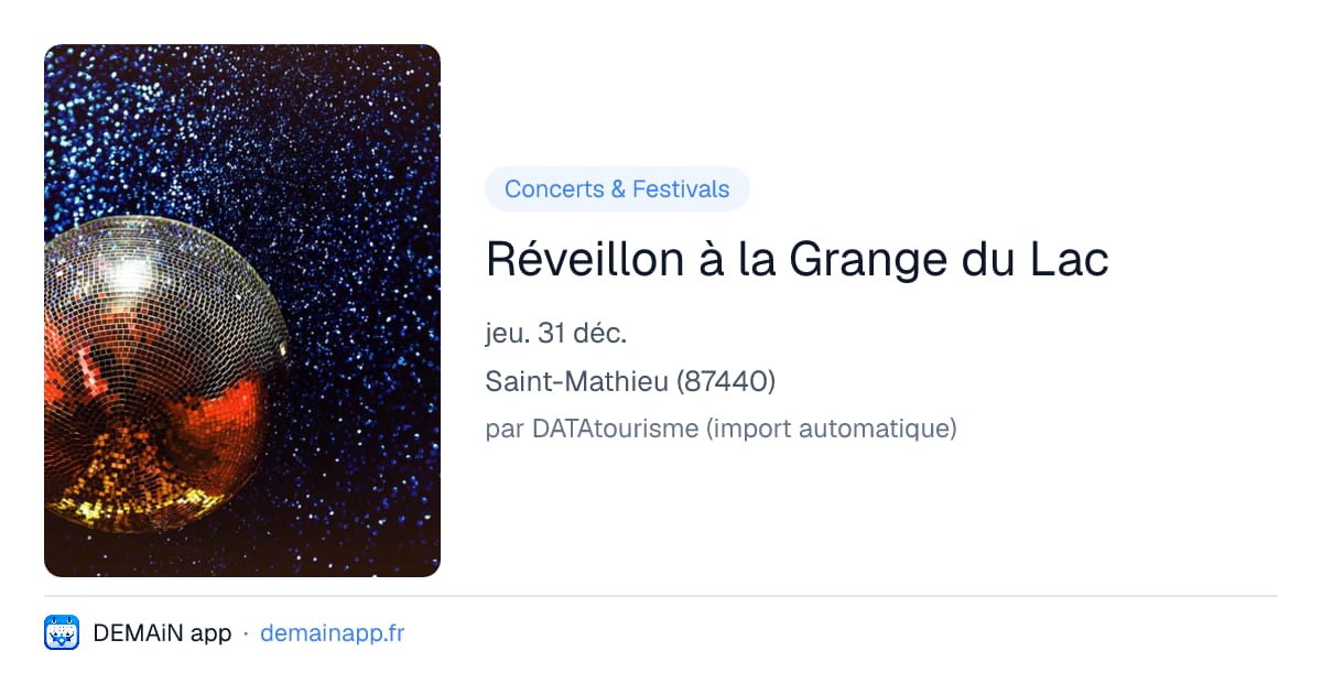 Réveillon à la Grange du Lac — Saint-Mathieu