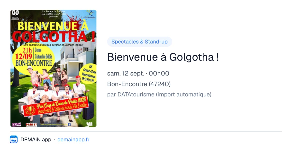 Bienvenue à Golgotha ! — Bon-Encontre