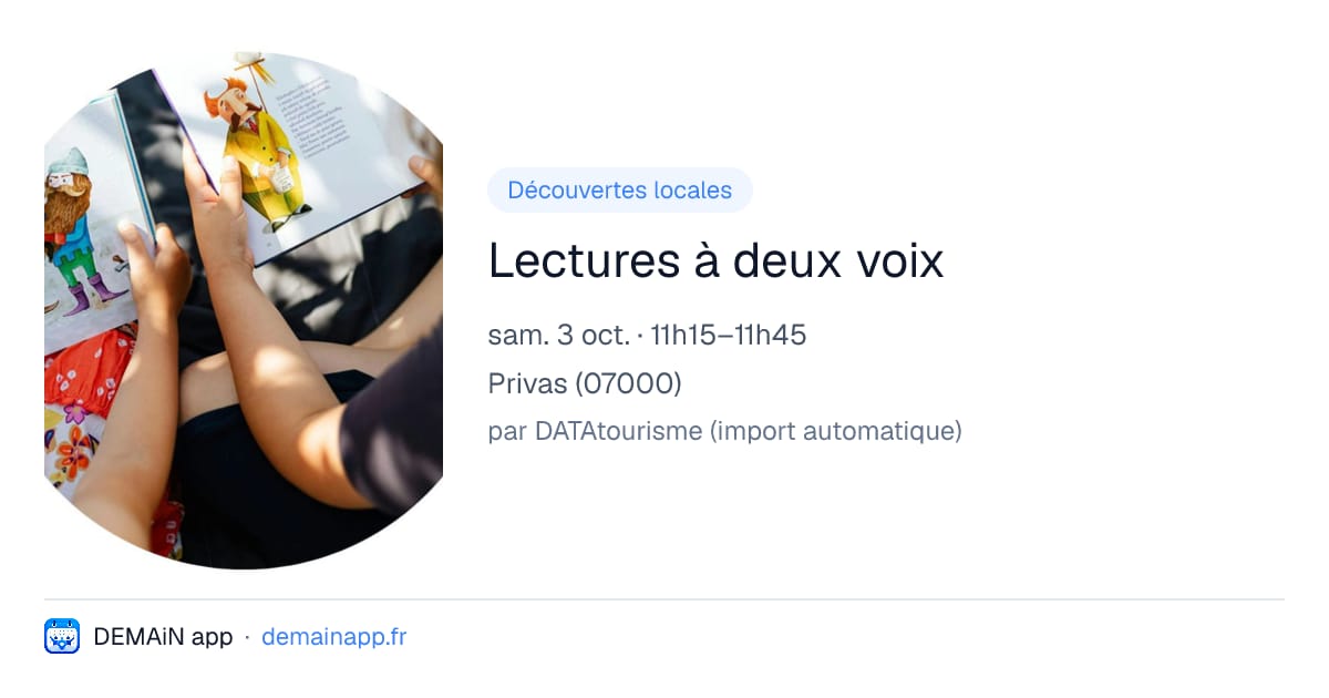 Lectures à deux voix — Privas
