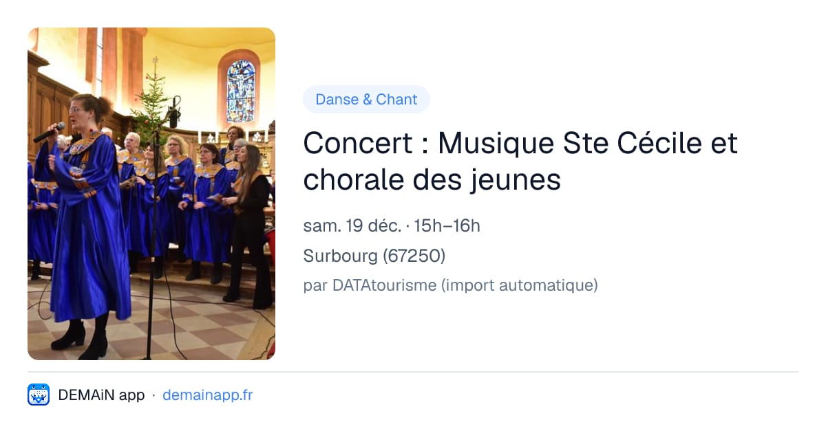 Concert : Musique Ste Cécile et chorale des jeunes — Surbourg