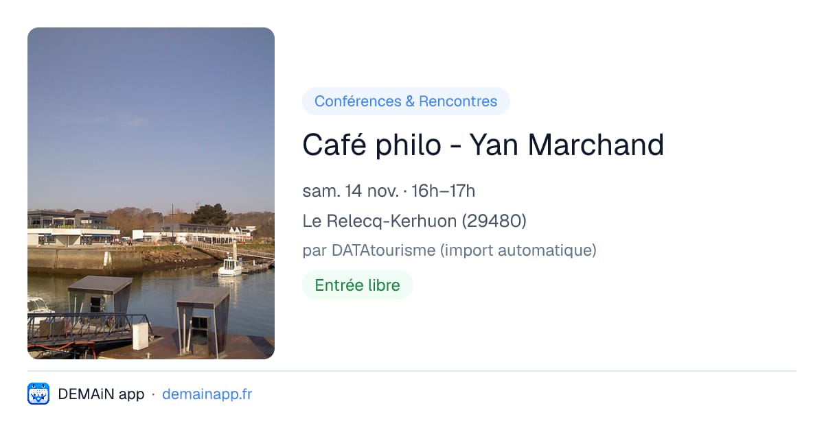 Café philo - Yan Marchand — Le Relecq-Kerhuon