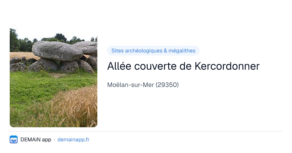Allée couverte de Kercordonner — Moëlan-sur-Mer