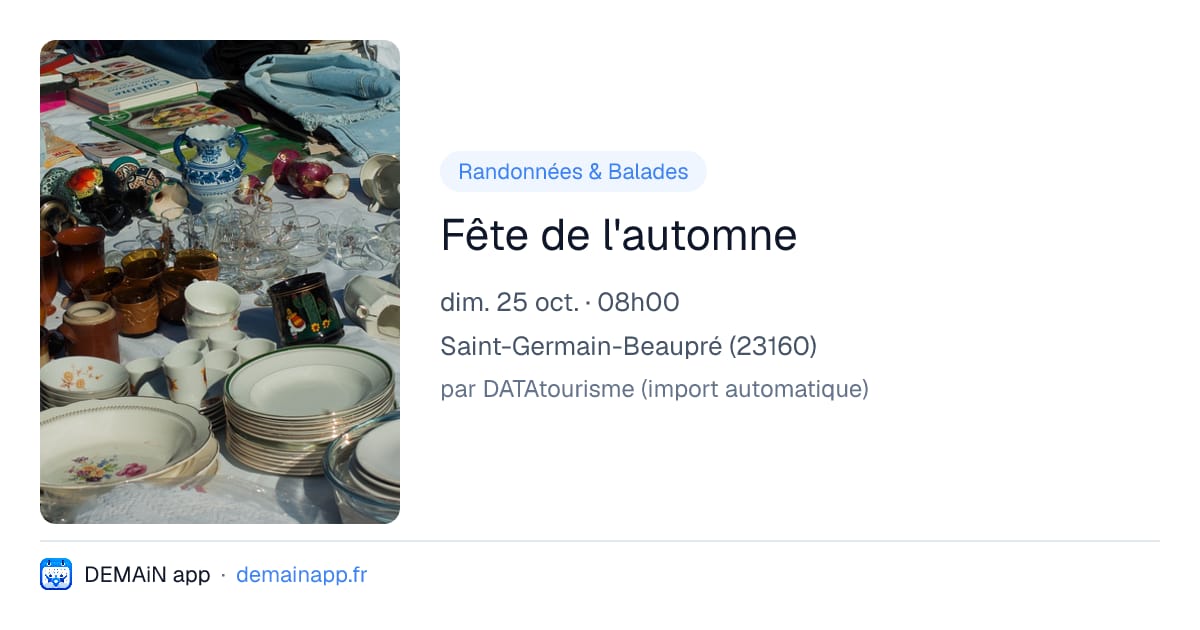 Fête de l'automne — Saint-Germain-Beaupré