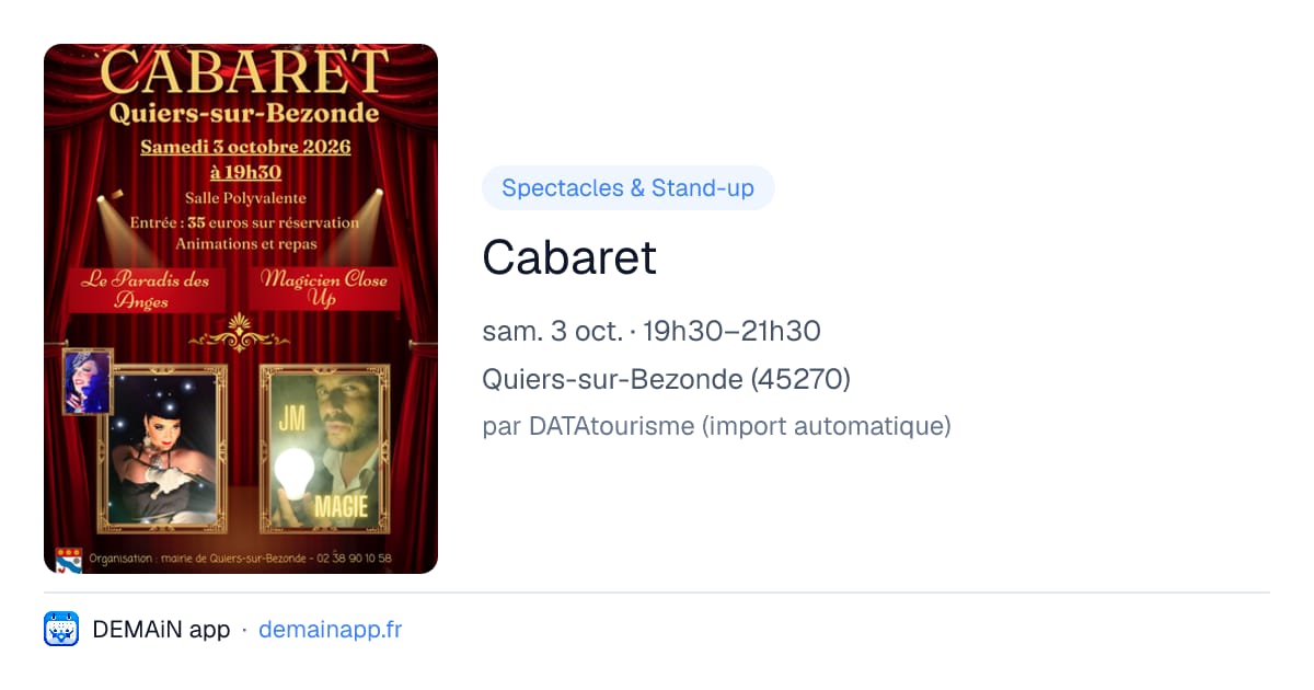 Cabaret — Quiers-sur-Bezonde