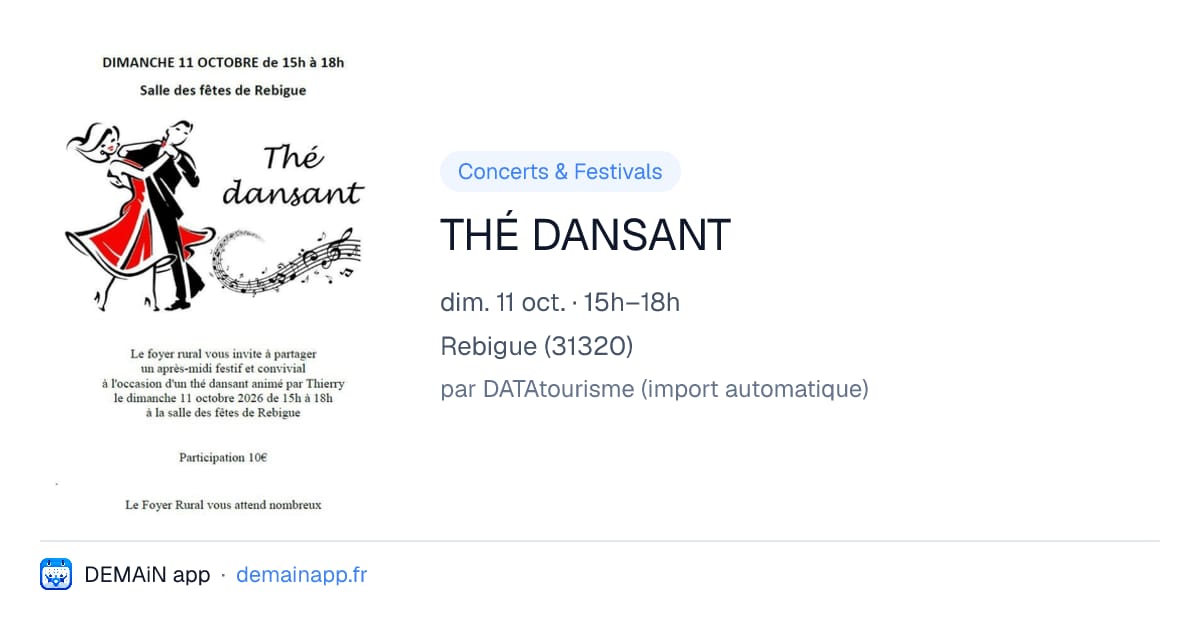 THÉ DANSANT — Rebigue