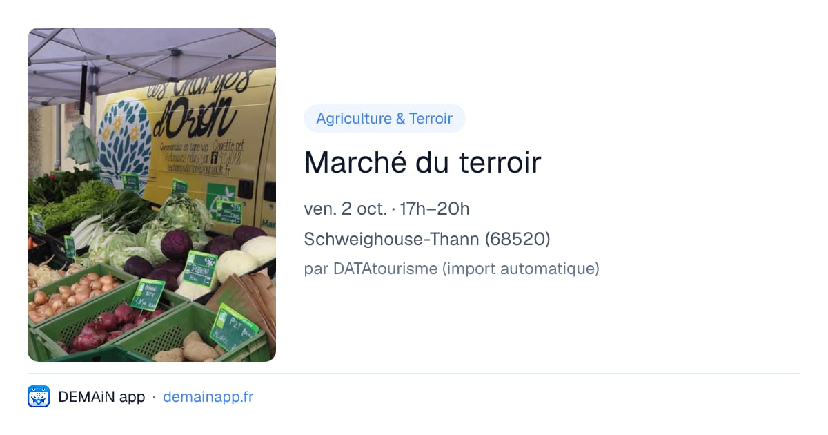 Marché du terroir — Schweighouse-Thann