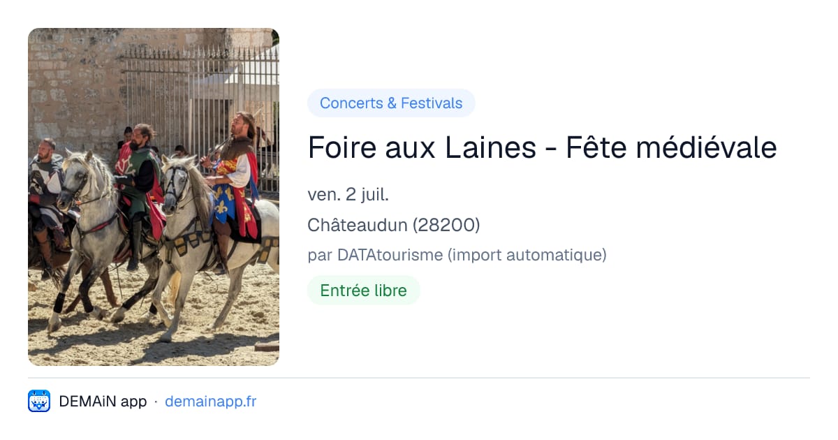 Foire aux Laines - Fête médiévale — Châteaudun