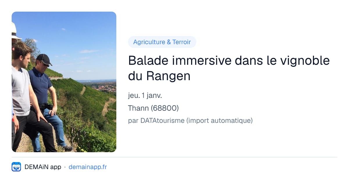 Balade immersive dans le vignoble du Rangen — Thann