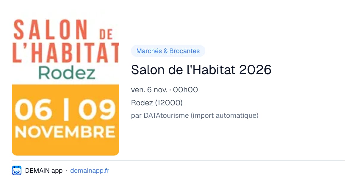 Salon de l'Habitat 2026 — Rodez