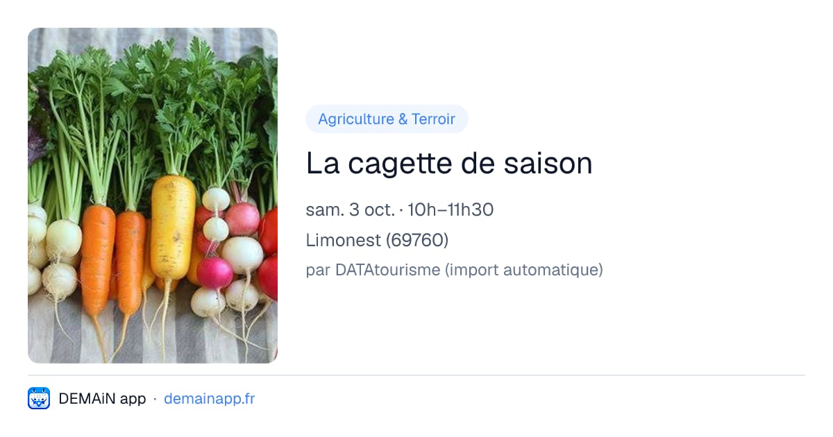 La cagette de saison — Limonest
