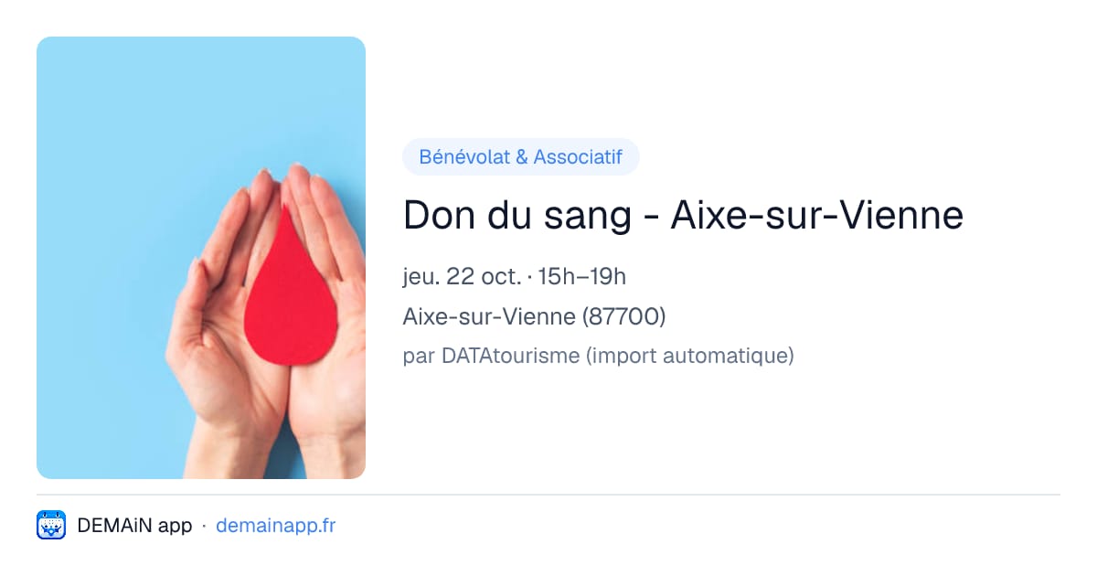 Don du sang - Aixe-sur-Vienne — Aixe-sur-Vienne