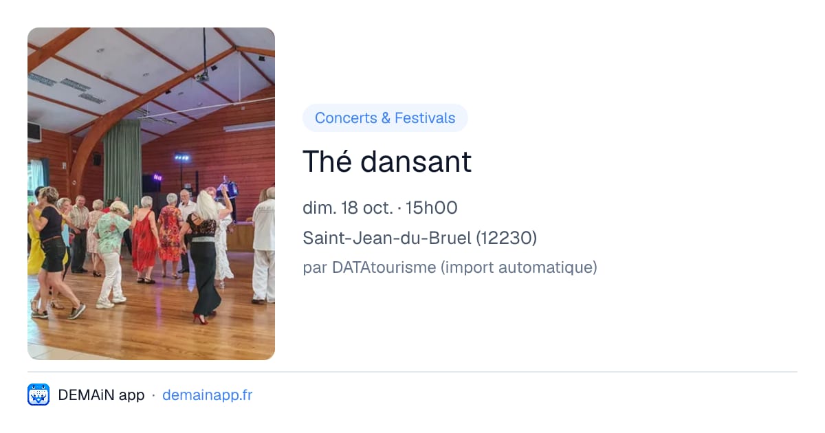 Thé dansant — Saint-Jean-du-Bruel