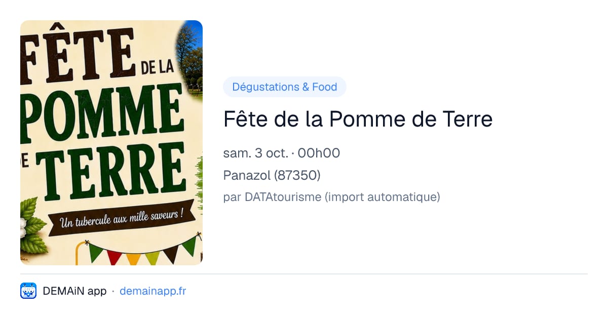 Fête de la Pomme de Terre — Panazol