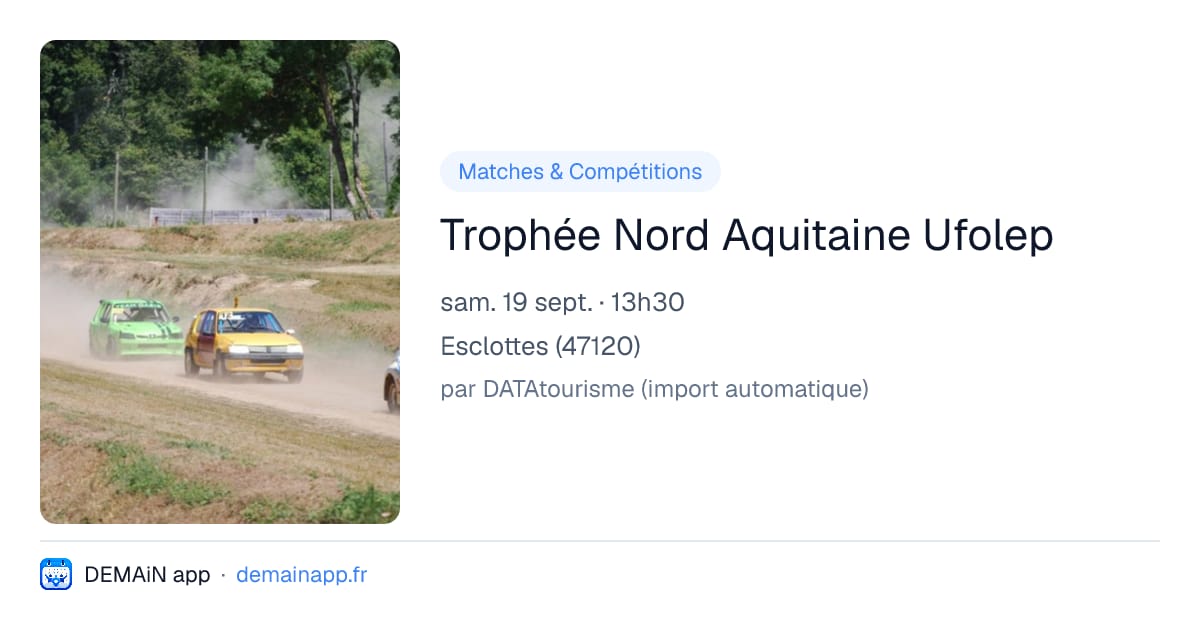 Trophée Nord Aquitaine Ufolep — Esclottes