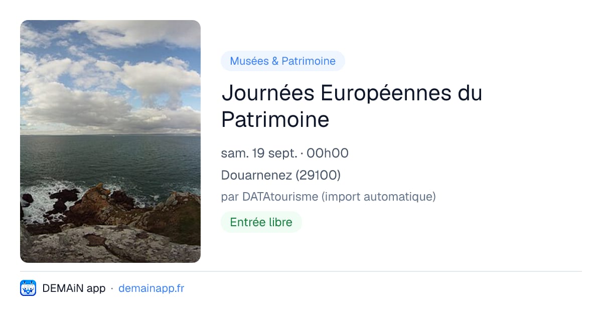 Journées Européennes du Patrimoine — Douarnenez