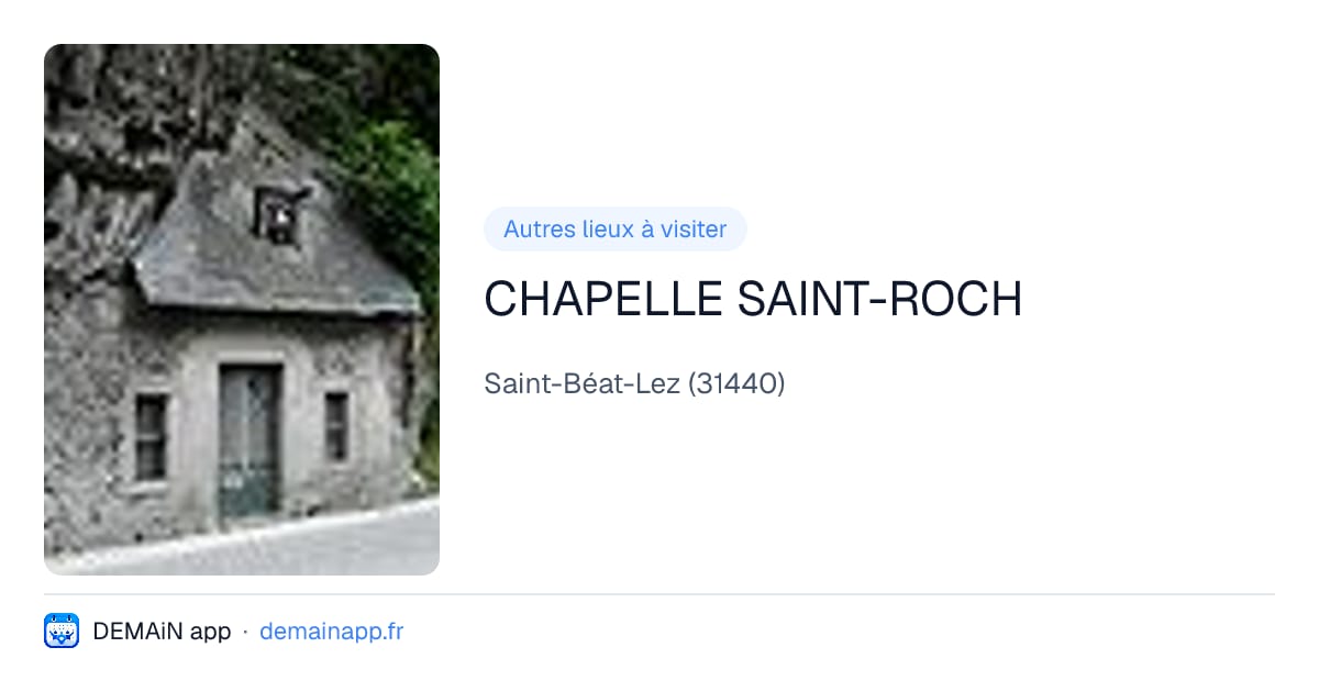CHAPELLE SAINT-ROCH — Saint-Béat-Lez