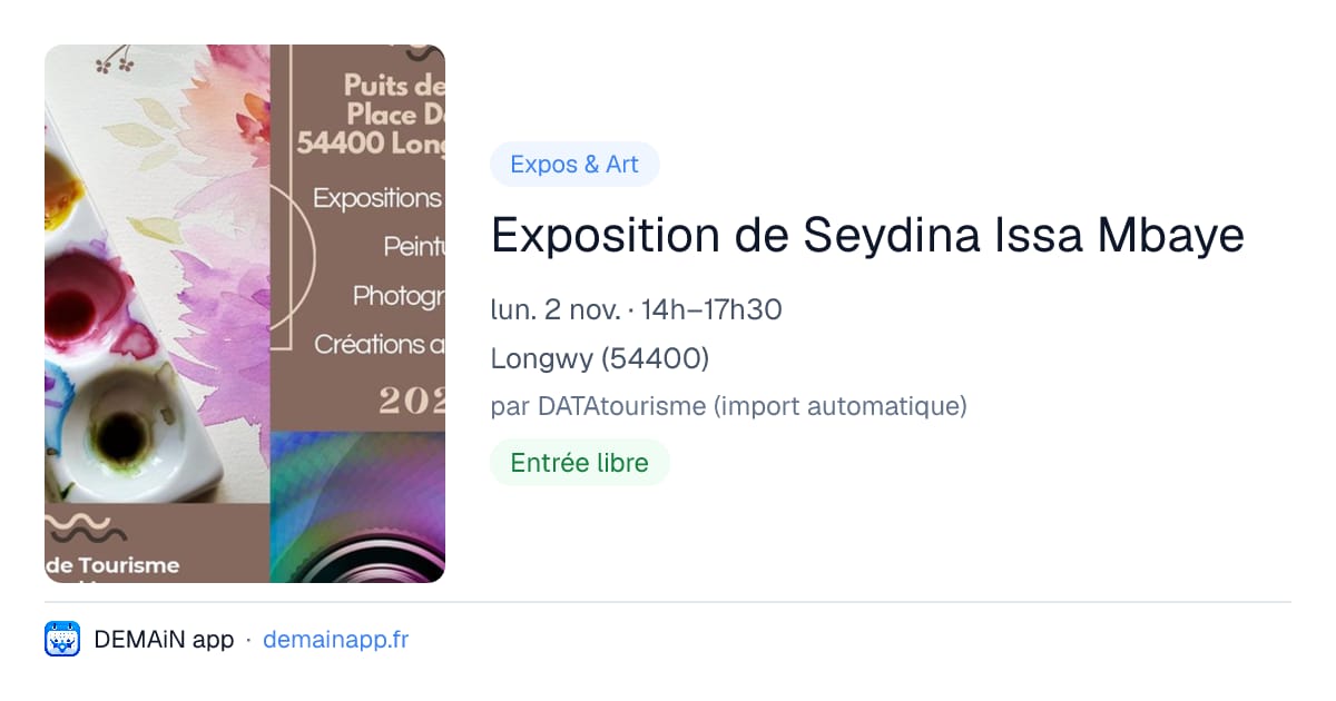Exposition de Seydina Issa Mbaye — Longwy