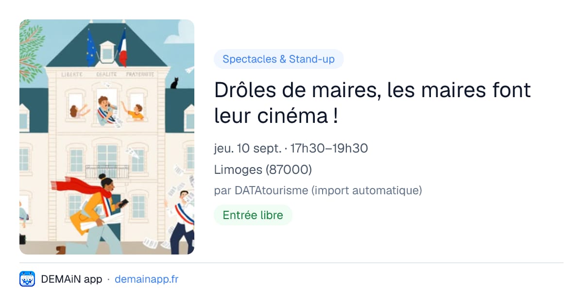 Drôles de maires, les maires font leur cinéma ! — Limoges