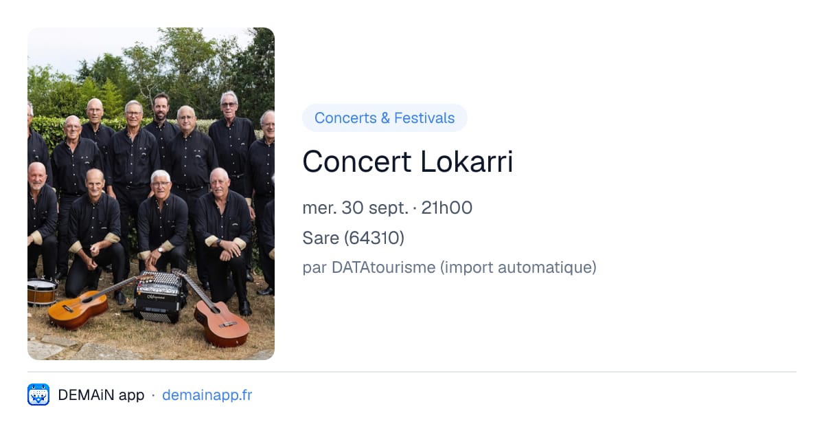 Concert Lokarri — Sare