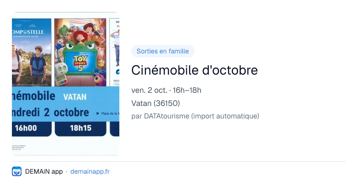 Cinémobile d'octobre — Vatan