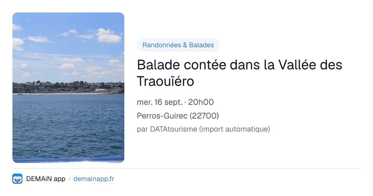 Balade contée dans la Vallée des Traouïéro — Perros-Guirec
