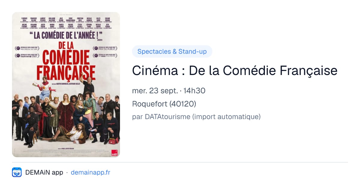 Cinéma : De la Comédie Française — Roquefort