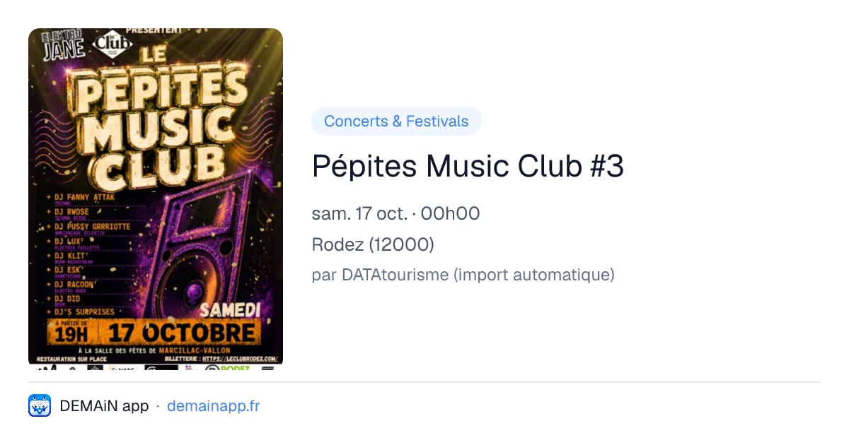 Pépites Music Club #3 — Rodez