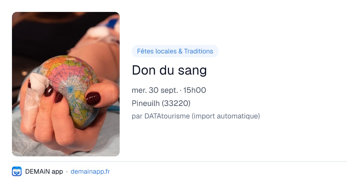 Don du sang — Pineuilh
