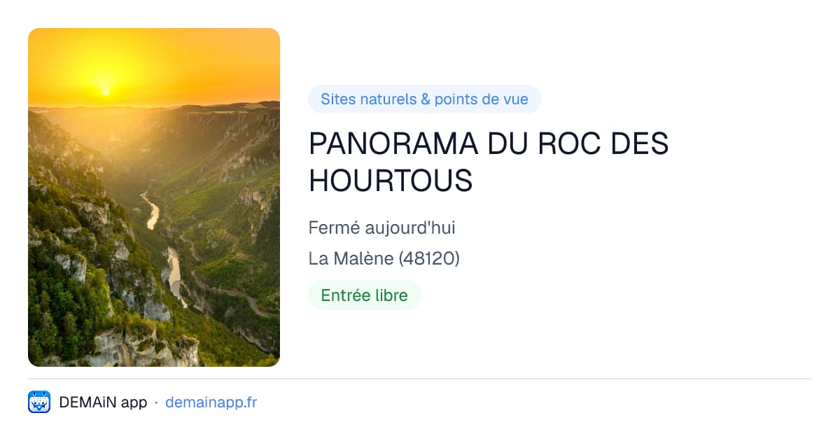 PANORAMA DU ROC DES HOURTOUS — La Malène
