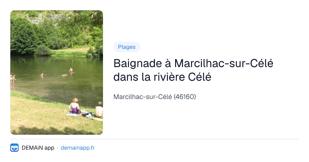 Baignade à Marcilhac-sur-Célé dans la rivière Célé — Marcilhac-sur-Célé