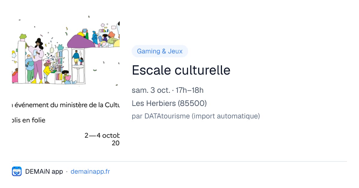 Escale culturelle — Les Herbiers