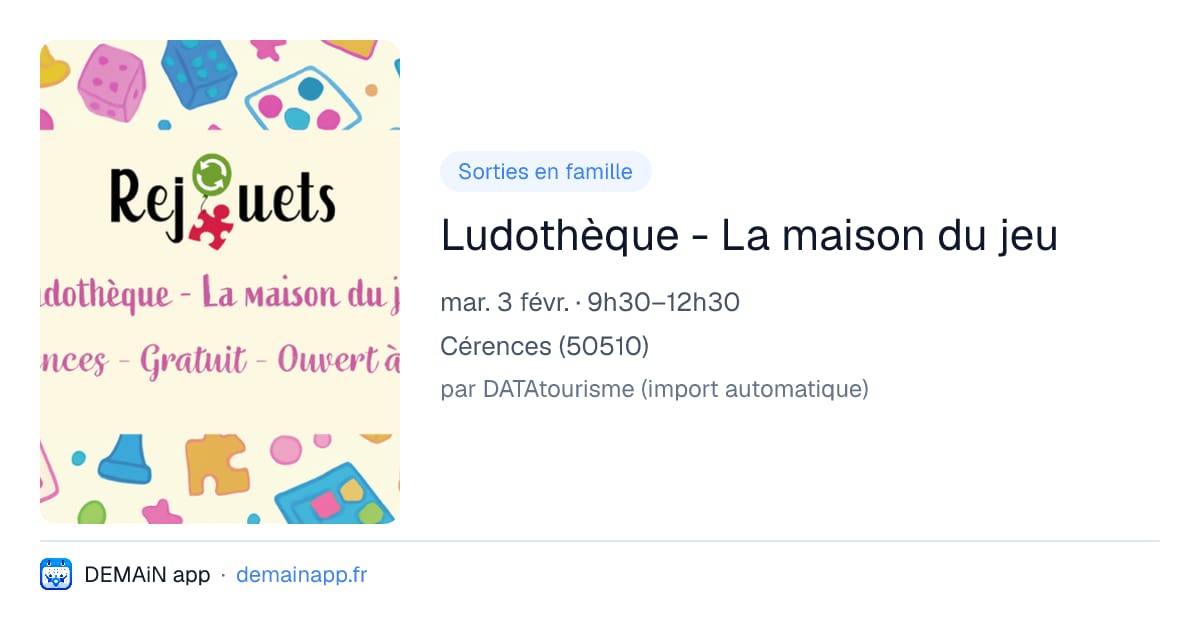 Ludothèque - La maison du jeu — Cérences