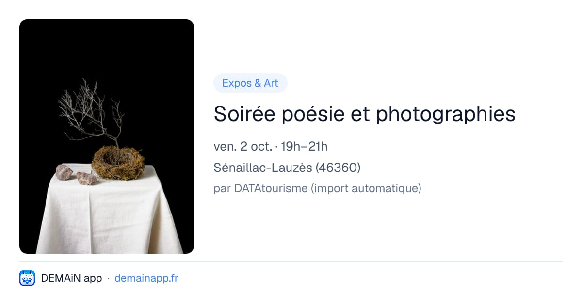 Soirée poésie et photographies — Sénaillac-Lauzès