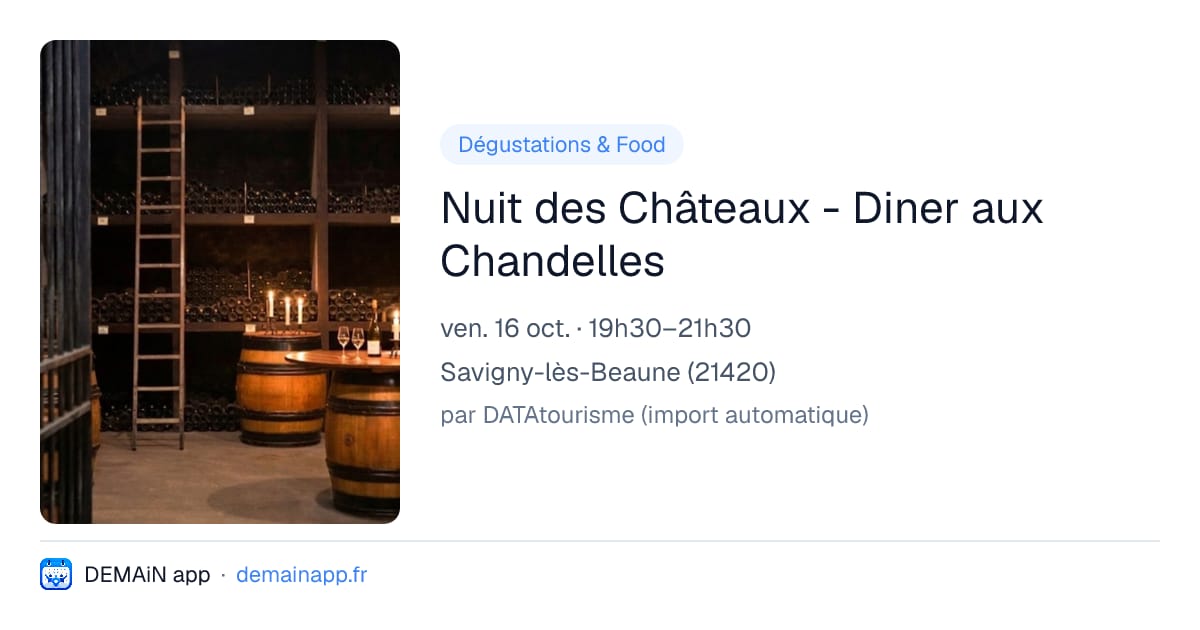 Nuit des Châteaux - Diner aux Chandelles — Savigny-lès-Beaune