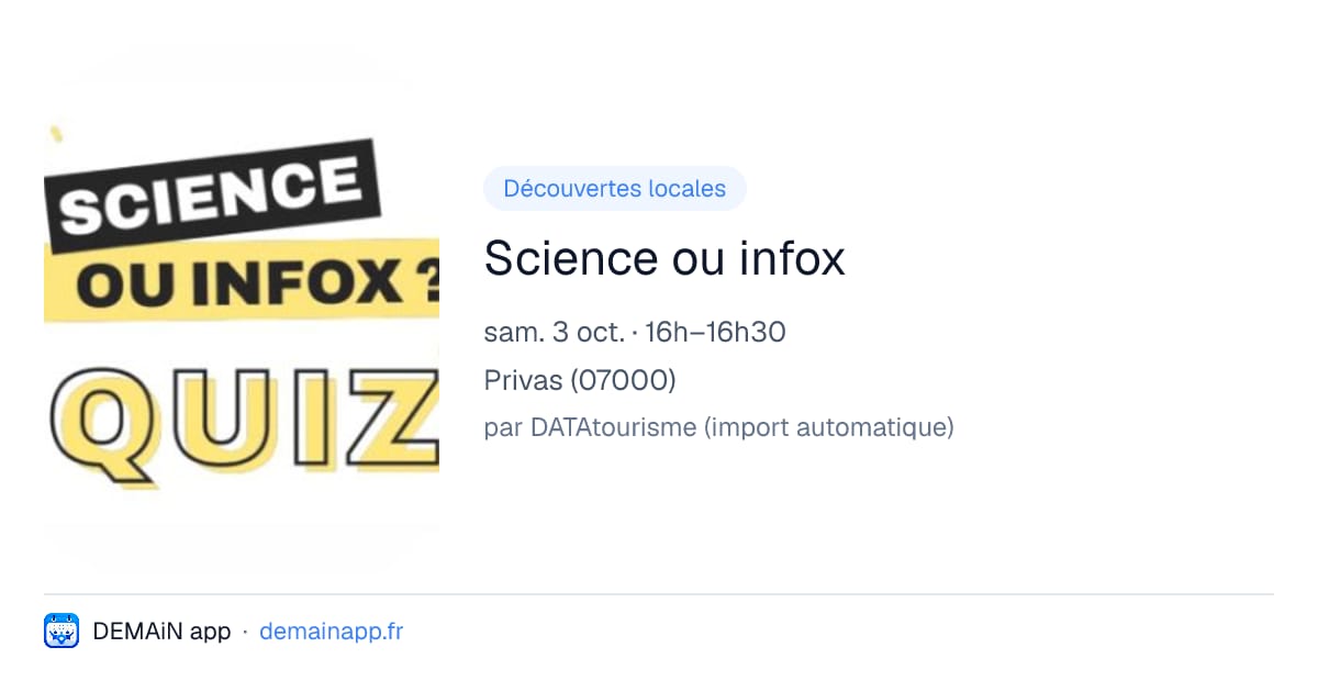 Science ou infox — Privas
