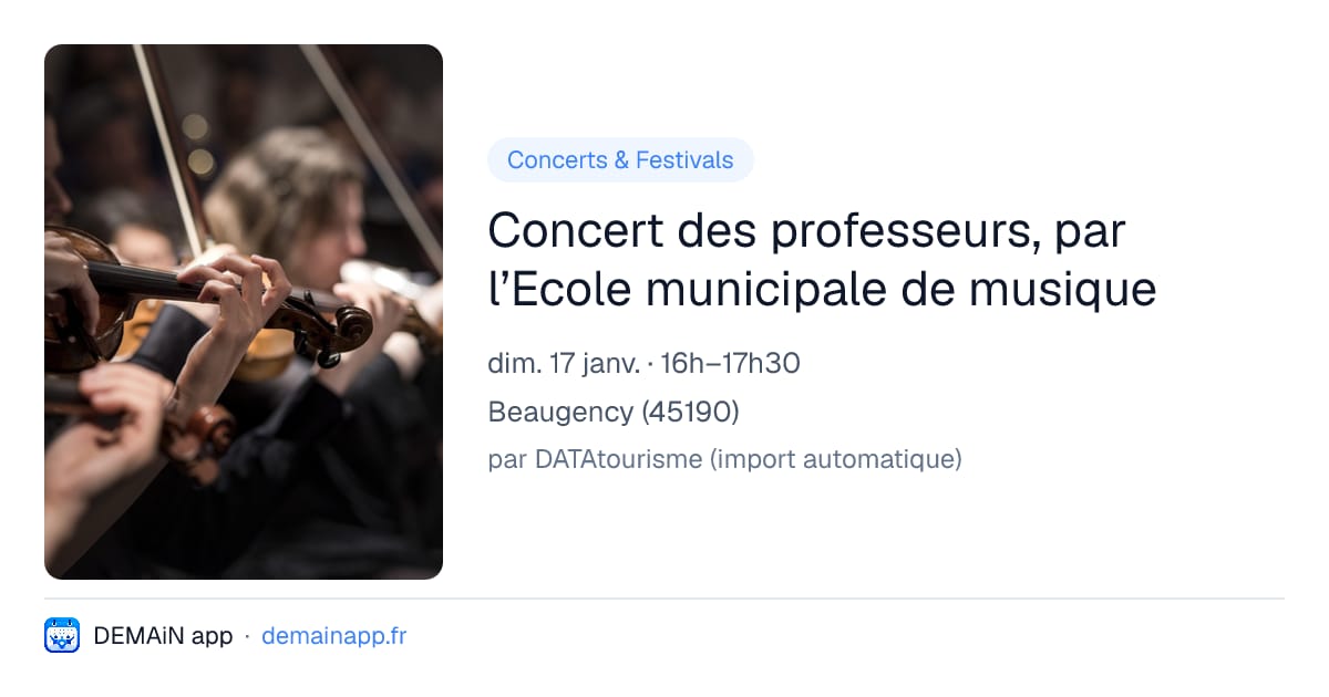 Concert des professeurs, par l’Ecole municipale de musique — Beaugency