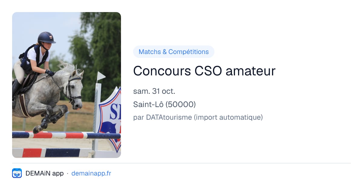 Concours CSO amateur — Saint-Lô