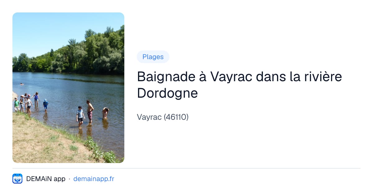 Baignade à Vayrac dans la rivière Dordogne — Vayrac